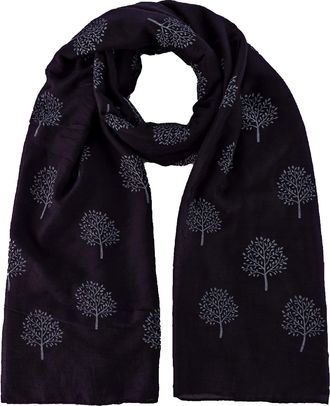 World of Shawls Mulberry Tree Scarf Shawl Wrap Soft Warm (Black - Stitched Ends)