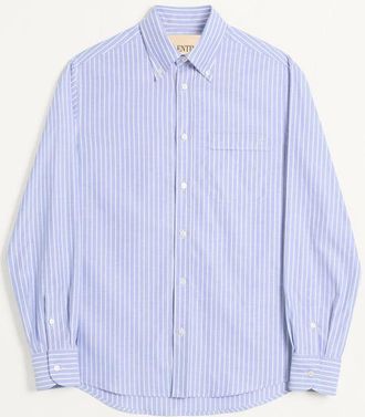 Valentino Camicia In Cotone Con Ricamo VLogo Uomo BIANCO/AZZURRO 37