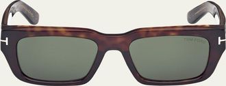 Tom Ford Mens FT1203M Acetate Rectangle Sunglasses