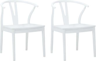 vidaXL Silla De Comedor 2 Uds. Madera De Caucho S&oacute;lido Y Vidaxl