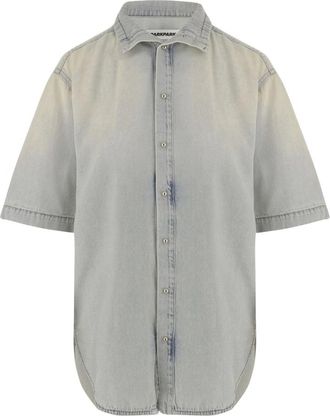 Darkpark Mixed Cotton Denim Shirt - Dames - Spijkeroverhemden - Blauw - M - Denim - Overhemden