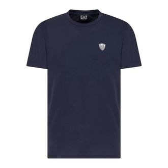Emporio Armani Train Premium Shield Tee - Heren - T-shirts - Blauw - S - Tops