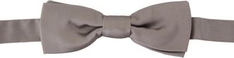 Dolce & Gabbana Elegante Zilveren Zijden Vlinderdas - Heren - Accessoires - Grijs - ONE Size - Accessoires