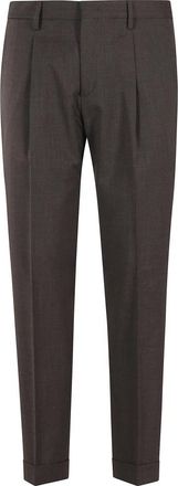 BRIGLIA 1949 Tiberios Broeken - Heren - Nette broeken - Bruin - 2XL - Leer - Broeken