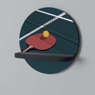 OEM Juego De Ping-pong Estante Redondo Negro