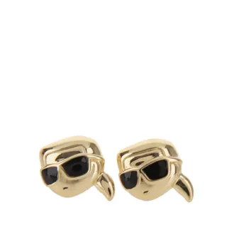 Karl Lagerfeld K/Ikonik 2.0 Karl Studs - female - Karl Lagerfeld - Earrings - Yellow - ONE SIZE - Accessories