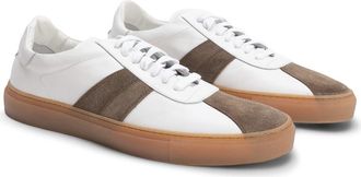 Robert Barakett Dalton Stripe Sneaker in Tobacco at Nordstrom, Size 11.5
