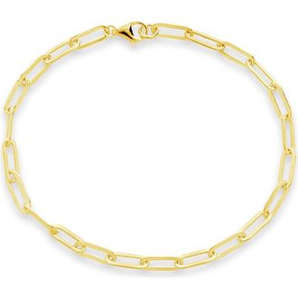 Sterling Forever 14K Gold Plated Sterling Silver Delicate Link Bracelet at Nordstrom Rack