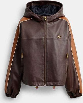 Coach Leather Windbreaker