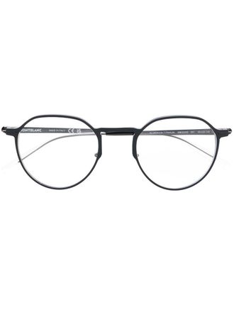 Montblanc Bril met rond montuur - Zwart