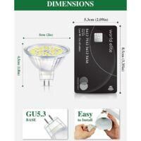 OEM Bombilla Led Gu5.3, Blanco Fr&iacute;o 6000k, Mr16 Led Ac/dc 12v 3w Equivalente A Hal&oacute;geno De 30w, Bombillas Led Puntuales No Regulables, Paquete De 10 [clas
