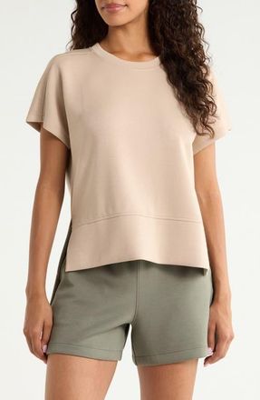 Spanx Air Essentials Crewneck T-Shirt in Dune at Nordstrom, Size Small