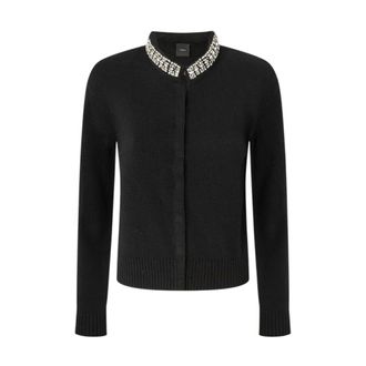 Pinko Pinko - Cardigan Slim - Dames - Truien - Zwart - Maat: XS Katoen