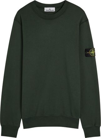Stone Island Logo Cotton Sweatshirt - Green - L