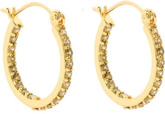 Crystal Haze Mini Serena 18kt Gold-plated Hoop Earrings - Green - One Size