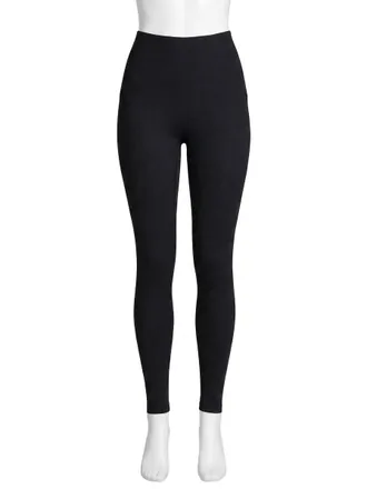 Spanx Embossed Leopard Print Leggings In Black