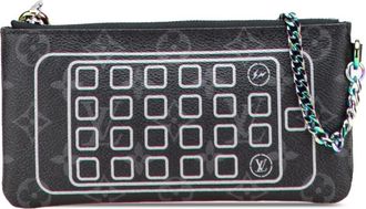 Louis Vuitton Pre-owned Printed Chain Wallet - Dames - Vintage Handtas - Zwart - ONE Size - Vintage