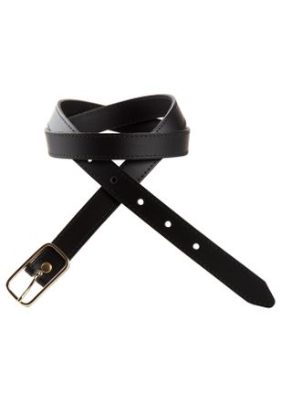 Laura Scott Lederg&uuml;rtel LAURA SCOTT, Damen, Gr. 11,5, schwarz, Rindsleder, gl&auml;nzend, unifarben, G&uuml;rtel Lederg&uuml;rtel, in modisch schmaler Form - NEW