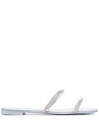 Giuseppe Zanotti crystal embellished sandals - Silver