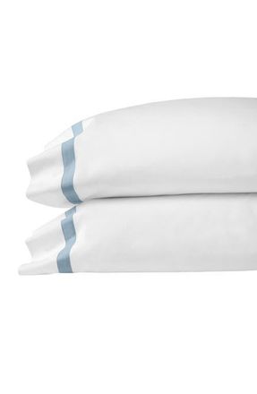 SFERRA Estate Set of 2 Pillowcases in White/sea at Nordstrom, Size Standard