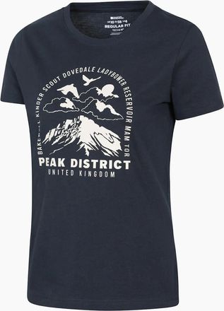 Mountain Warehouse Womens Mountain Warehouse Womens/Ladies Peak District Printed T-Shirt - Navy - Size: 12
