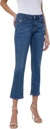 Liu Jo Cropped Bootcut Jeans - Dames - Cropped Jeans - Blauw - W31 - Katoen - Jeans