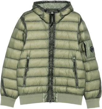 C.P. Company Giacca con cappuccio e dettaglio Lens - Verde