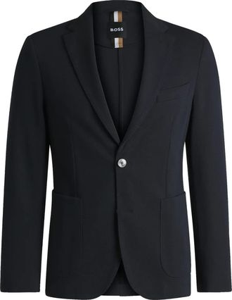 BOSS Blazer in misto cotone - Blu