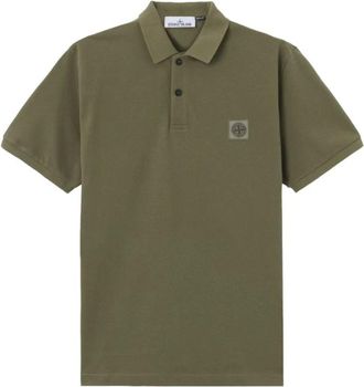 Stone Island Patch Logo Polo - male - Stone Island - Polo Shirts - Green - 2XL - Tops