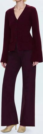 Pistola Denim Penny High Rise Wide Leg Jean In Claret