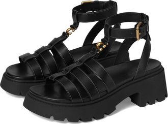 Coach Coach Womens Sculpted C Platform Fisherman Sandal, Charcoal/Black, 6.5 UK