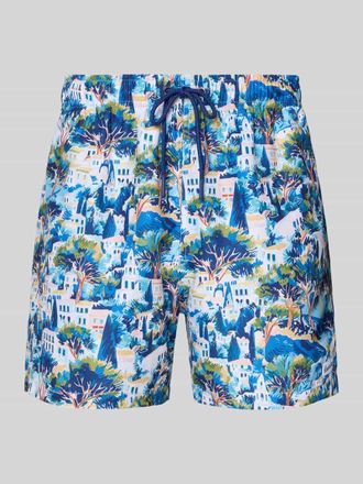Boardies Badehose im Allover-Look Modell Ameliano in Blau, Gr&ouml;&szlig;e XXL