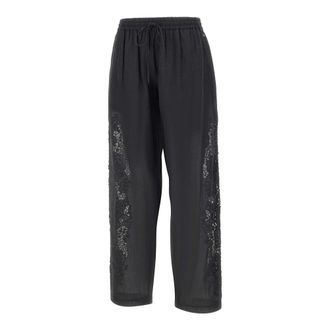 HUGO BOSS Hugo, Straight Trousers, female, Black, Size: 3XL Trika Trousers