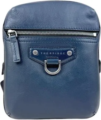 The Bridge Tassen, Heren, Blauw, ONE Size, Leer, Iacopo Crossbody