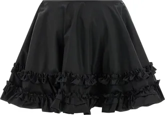 Ganni Duchesse Mini Skirt - Black