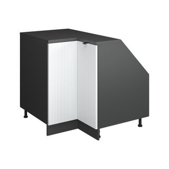 Vicco Armario Para Techo Inclinado Armario De Esquina Rion, Ondulaci&oacute;n Blanca, 75.6 X 81.6 Cm Con 1 Puerta, Carcasa Del Armario 60 Cm De Profundidad, Vicco