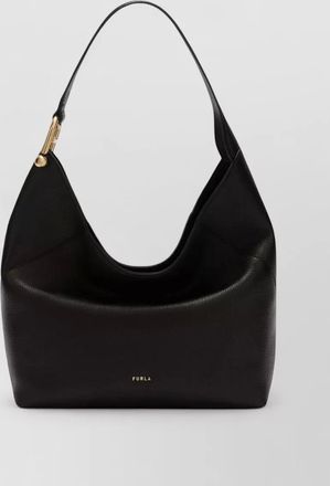 Furla textured leather shoulder bag single strap
