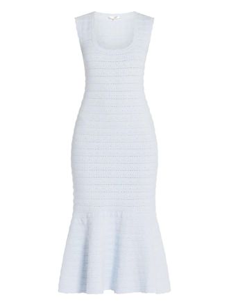 LoveShackFancy Leigh knitted midi dress - Blue
