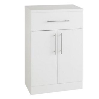 Clifton Gloss White Double Door Bathroom Base Unit