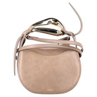 Chloé Chloé Small Grain Kiss Bag Motty in Beige Kalfsleer