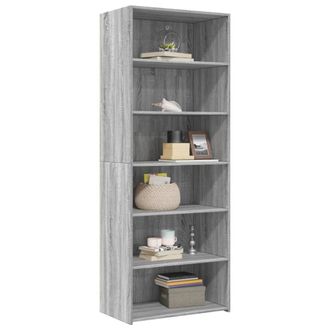 Berkfield Home Highboard Grey Sonoma 70x41x185 cm Engineered Wood | Size: 70 x 41 x 185 cm