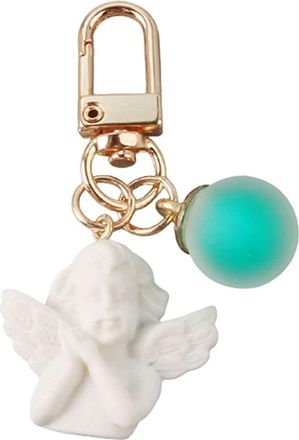 Generic White Angel Keychain Vintage Keyrings Women Couple Jelly Chromosphere Keychain Nice and Deft