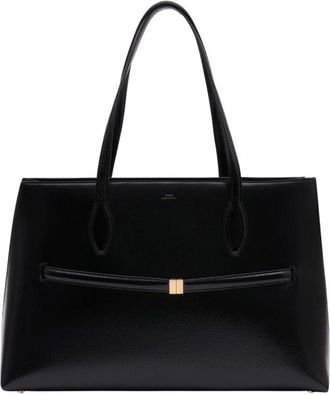 Toteme Naplack Lounge Shopper Bag - Dames - Shoppers - Zwart - ONE Size - Leer - Tassen