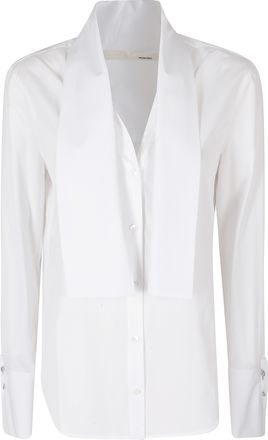 Tela White Cotton Linen Button-Down Shirt