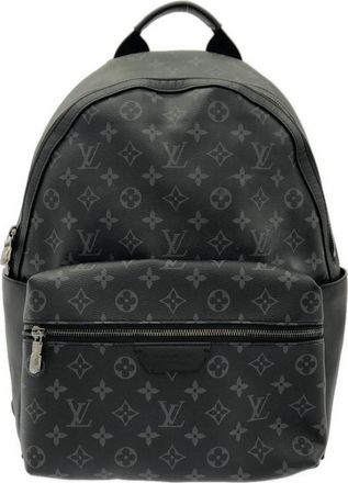 Louis Vuitton Black Coated Canvas Backpack (Pre-Owned)