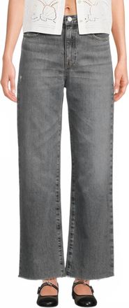 Frame Denim Denim Le Jane Ankle Raw Fray Jeans In Zurich