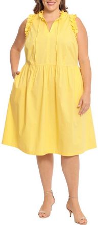 Maggy London Solid Poplin Trapeze Dress in Snapdragon at Nordstrom Rack, Size 22W