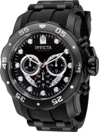 Invicta Pro Diver - SCUBA 37231 Heren Horloge - Quartz Uurwerk - Roestvrij Staal met zwarte Wijzerplaat - 48mm