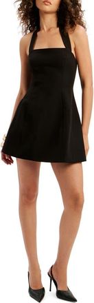 Bardot Nevelle Hourglass Halter Minidress in Black at Nordstrom, Size 10