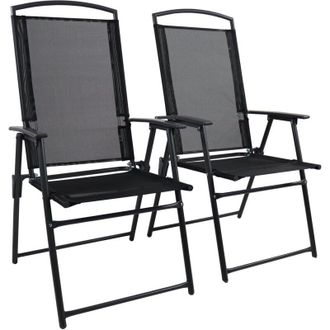 ebuy24 Vcm Set di 2 Sedia da Giardino Dimensioni della sedia ca. a. 105 x l. 61 x t. 56 cm Hochlehner tessuto in rete tesa garantisce una seduta
